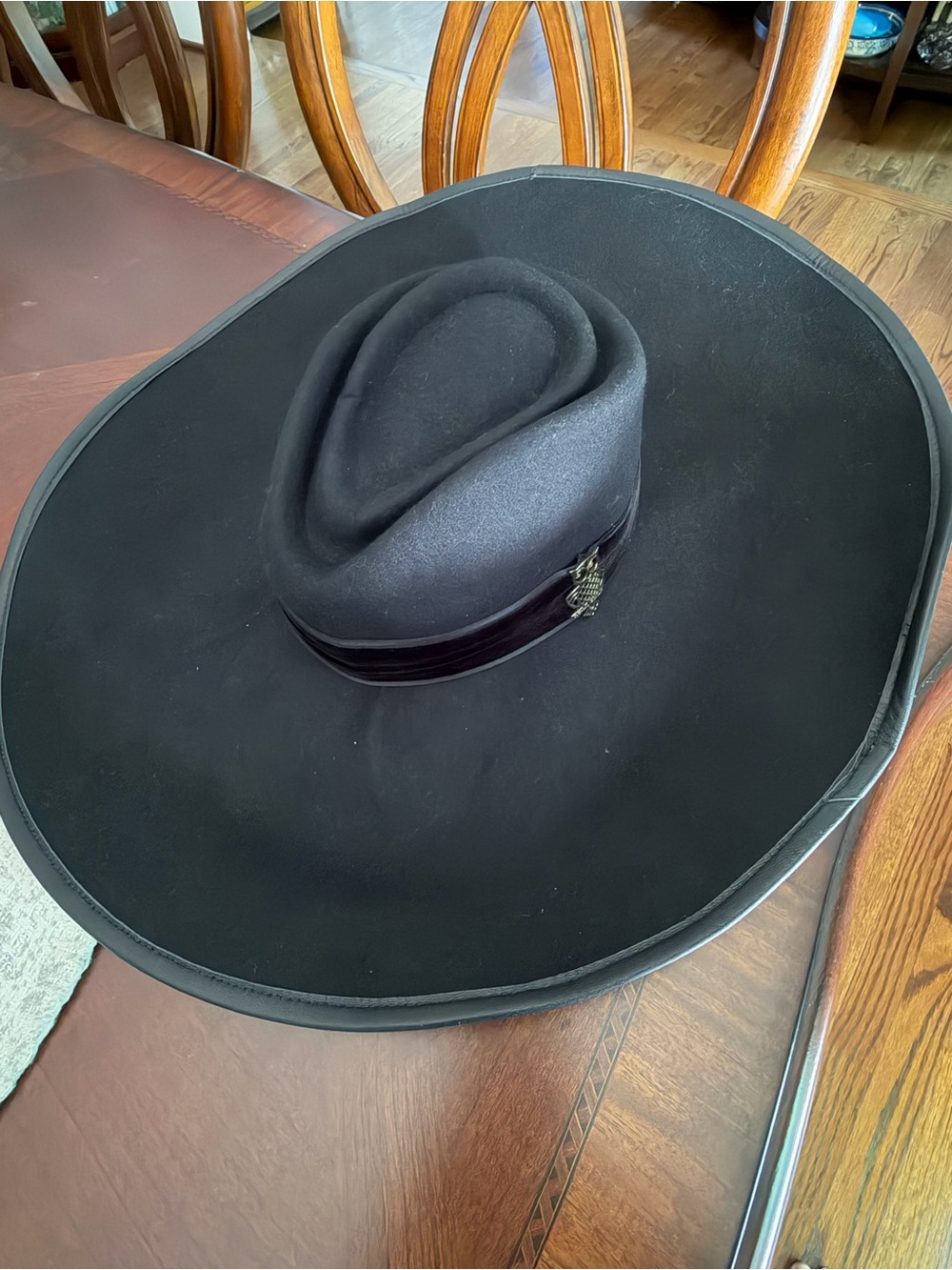 Henri Bendel New York w/ Hazel the Owl Wide Brim Black Hat - New with Tags!
